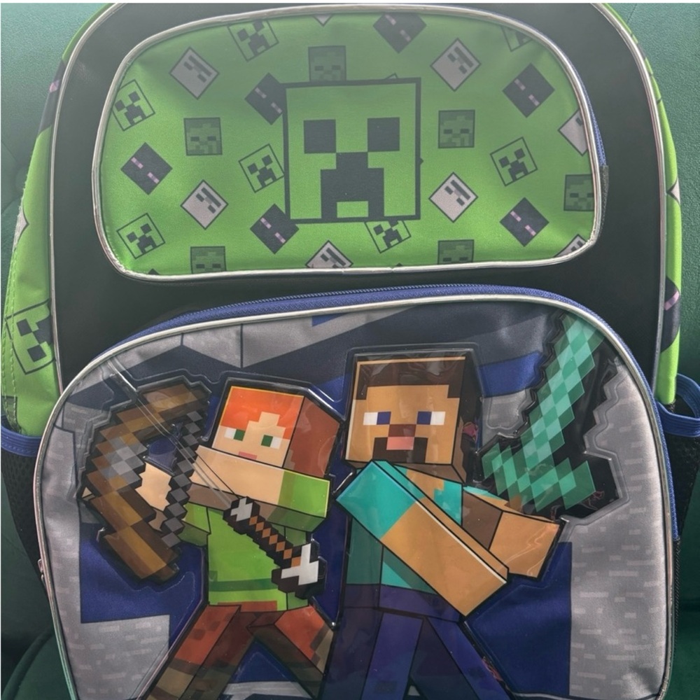 Kids Backpack - Green and Blue